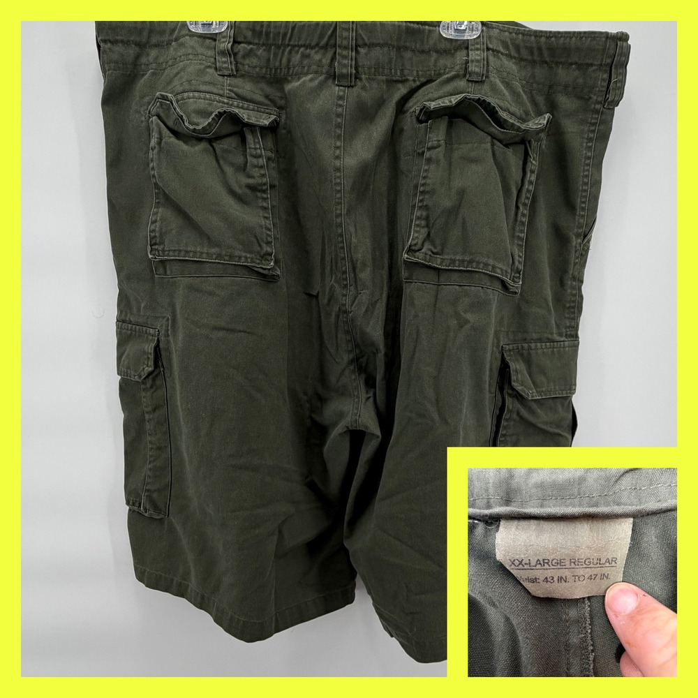 Rothco Men's XX-Large Regular BDU Cargo Shorts Olive‎ Green Tactical Military